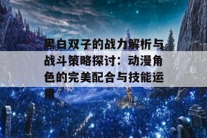 黑白双子的战力解析与战斗策略探讨：动漫角色的完美配合与技能运用