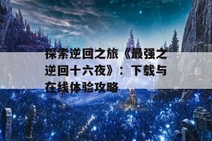 探索逆回之旅《最强之逆回十六夜》：下载与在线体验攻略