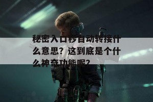 秘密入口秒自动转接什么意思？这到底是个什么神奇功能呢？