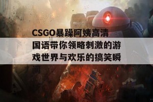 CSGO暴躁阿姨高清国语带你领略刺激的游戏世界与欢乐的搞笑瞬间