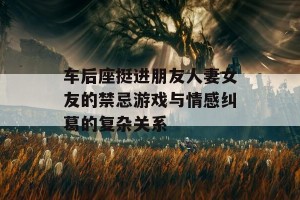 车后座挺进朋友人妻女友的禁忌游戏与情感纠葛的复杂关系