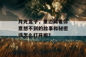 月光盒子，里边藏着你意想不到的故事和秘密该怎么打开呢？