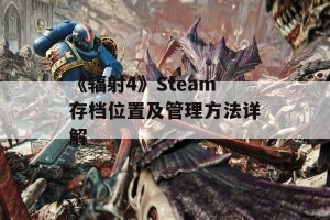 《辐射4》Steam存档位置及管理方法详解