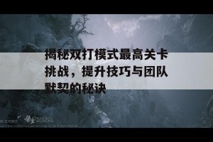 揭秘双打模式最高关卡挑战，提升技巧与团队默契的秘诀