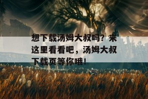 想下载汤姆大叔吗？来这里看看吧，汤姆大叔下载页等你哦！