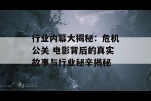 行业内幕大揭秘：危机公关 电影背后的真实故事与行业秘辛揭秘