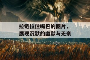 拉链拉住嘴巴的图片，展现沉默的幽默与无奈