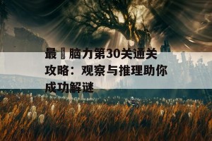 最囧脑力第30关通关攻略：观察与推理助你成功解谜