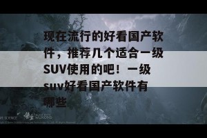 现在流行的好看国产软件，推荐几个适合一级SUV使用的吧！一级suv好看国产软件有哪些