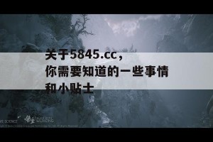 关于5845.cc，你需要知道的一些事情和小贴士