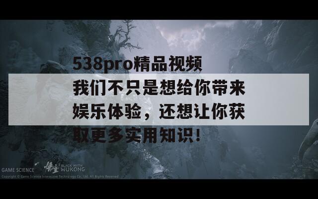 538pro精品视频我们不只是想给你带来娱乐体验，还想让你获取更多实用知识！