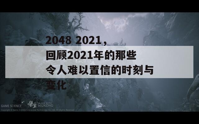 2048 2021，回顾2021年的那些令人难以置信的时刻与变化