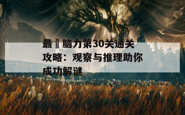 最囧脑力第30关通关攻略：观察与推理助你成功解谜