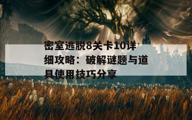 密室逃脱8关卡10详细攻略：破解谜题与道具使用技巧分享