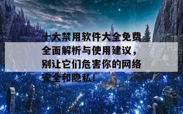 十大禁用软件大全免费全面解析与使用建议，别让它们危害你的网络安全和隐私！