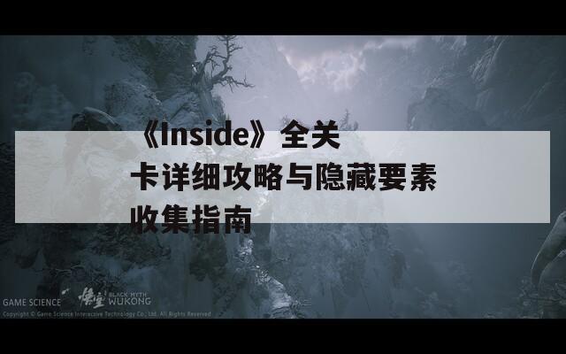 《Inside》全关卡详细攻略与隐藏要素收集指南