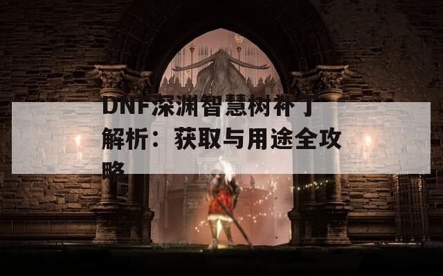 DNF深渊智慧树补丁解析：获取与用途全攻略