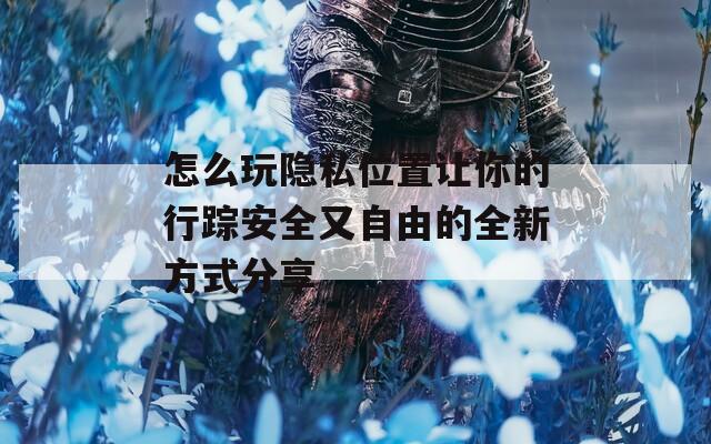 怎么玩隐私位置让你的行踪安全又自由的全新方式分享