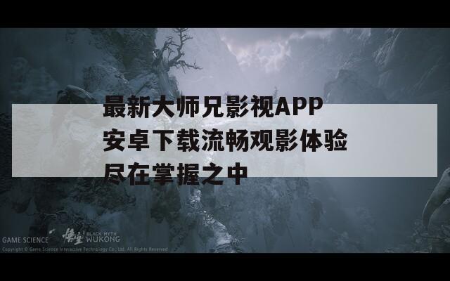 最新大师兄影视APP安卓下载流畅观影体验尽在掌握之中