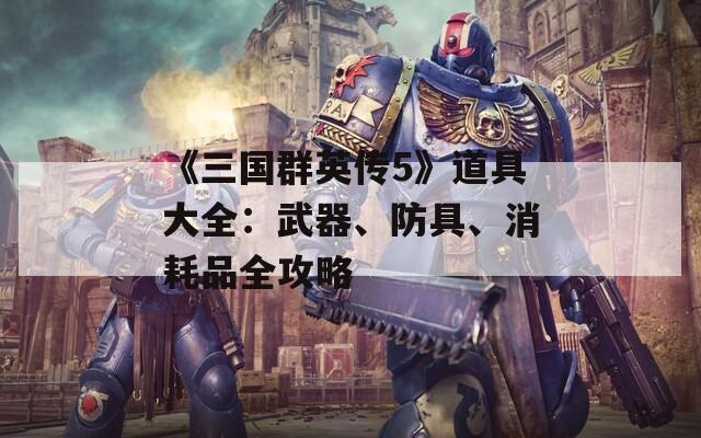 《三国群英传5》道具大全：武器、防具、消耗品全攻略