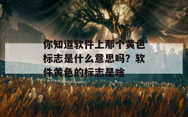 你知道软件上那个黄色标志是什么意思吗？软件黄色的标志是啥