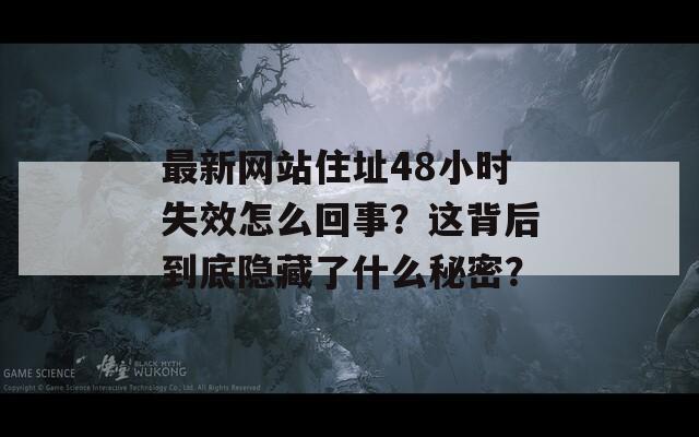 最新网站住址48小时失效怎么回事？这背后到底隐藏了什么秘密？